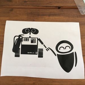 Wall-e and eve decal